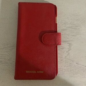 Micheal Kors Red Burgundy Iphone 8s plus phone case.